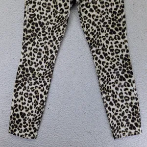 FRAME Ali High Rise Cigarette Jeans Leopard Print Beige‎ Women's 25 Skinny Mob thumbnail 4