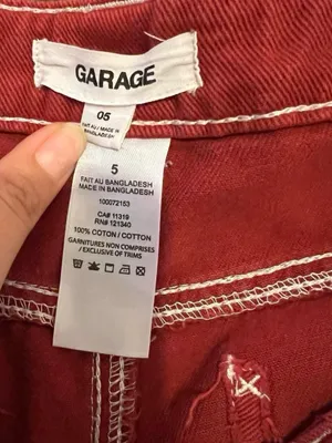 Grunge Garge red cargo pants. Size 25 thumbnail 5
