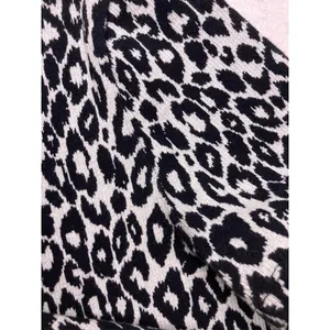 eri + ali Knit Top Women S Black‎ White Leopard Print Short Sleeve Crew Neck thumbnail 7