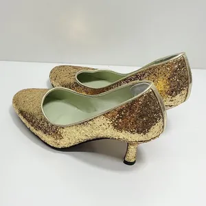 Shoes of Prey Bridal Gold‎ Glitter Pumps Size 35 thumbnail 5