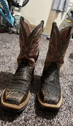 Twisted X Women's Caiman Print Composite Square Toe Work Boots thumbnail 1