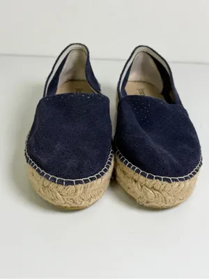 Espadrij L’Originale Women’s Navy Suede Platform Espadrille Loafer US 7.5-8 NWOT thumbnail 4