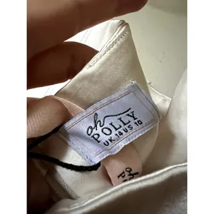Oh Polly Haisley Bandeau Structured Tulip Mini Dress in Ivory Size 10 New thumbnail 6