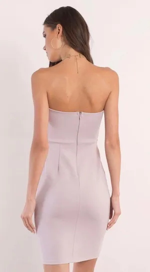Tobi On The Plunge Mauve Purple Bodycon Dress thumbnail 3