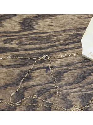 NWT Erica Lyons Double Chain Multi Heart Pendant Necklace Gold Multi 17" + 3" thumbnail 4