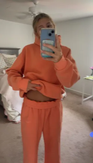 Comfort Colors orange sweatpants thumbnail 1