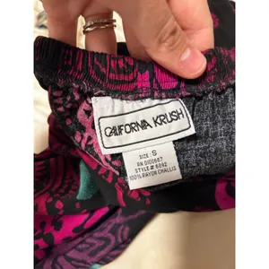 California Krush Womens Floral Mandala 2 Piece Set Black Magenta Rayon Small thumbnail 10