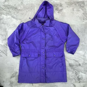 Vintage Pacific Trail Womens Nylon‎ Hooded Windbreaker Jacket Size Medium M thumbnail 1