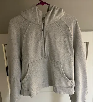 lululemon athletica Light Gray Half-Zip Hoodie thumbnail 1