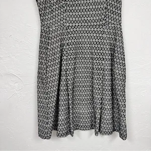 J Crew Blue White Contrast Eyelet Fit Flare Mini Dress Womens 10 Preppy Classic thumbnail 3