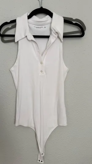 Abercrombie Collared Bodysuit Ribbed thumbnail 1