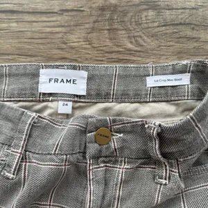 FRAME Le Crop Mini Boot Window Pane Plaid Pants Size 24‎ thumbnail 5