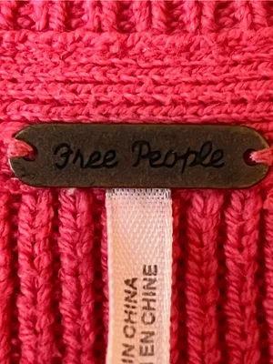 Free People Pink Oversized Dolman Sleeve Knit Sweater Women’s Small thumbnail 6