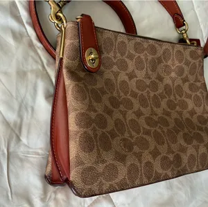 Coach Double Zip Shoulder Signature  Canvas Handbag  thumbnail 12