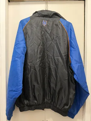 Majestic New York Mets MLB Full Zip Jacket Men's Size M Black Blue Orange thumbnail 5