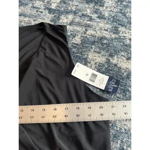 Chaps Black Dress Draped V-Neck Jersey Knit Stretch Sleeveless Plus Size 18W NEW thumbnail 5