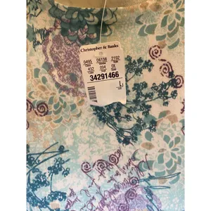 Christopher Banks NWT Woman L Sleeveless Scoop Neck Soft Floral Cottagecore Top thumbnail 5