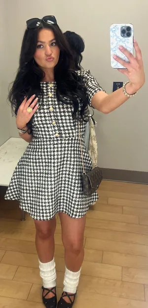 julie’s houndstooth tweed dress thumbnail 1