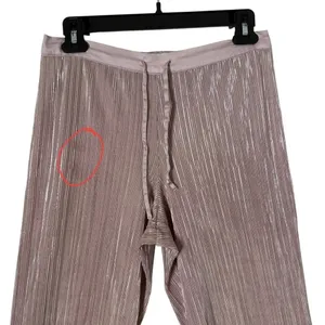 Victoria's Secret Pleated Metallic Pink Wide Leg Pajama Pants Size S Loungewear thumbnail 2