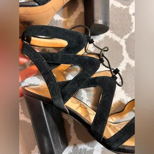 Sam Edelman Black Strappy Heeled Sandals party wedding prom event summer elegant thumbnail 10