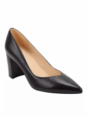 Marc Fisher Caitlin Sweetheart Topline Block Heel Pumps in Black, Size 9, NEW thumbnail 5