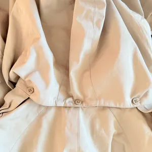 Michael Kors Single Breasted Beige Trench Coat Rain Coat Removable Hood Large thumbnail 9