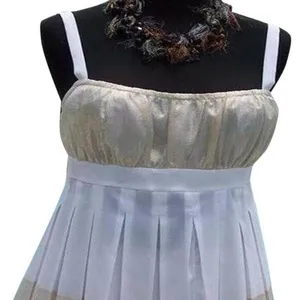 Cache Metallic Silk Ruched Cami Top New Sheer Illusion Empire Waist NWT $118 thumbnail 2