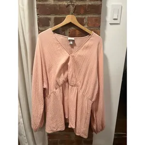 AVA & VIV Boho Dolman Sleeve Cotton Blouse Vacation Summer Plus Size 1X thumbnail 4