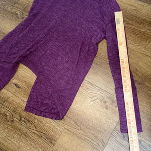 We The Free People Purple‎ Split Back Turtleneck Sweater Top XS boho lagenlook thumbnail 10