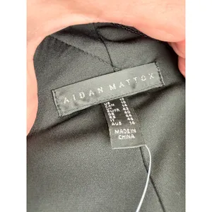 NWT Aidan Mattox Black One Shoulder Ruffle Cocktail Dress Sz‎ 10 thumbnail 4