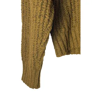 Aerie OFFLINE Sweater Hoodie Women‎ Large Brown Ribbed Knit Pullover Cozy Comfy thumbnail 5