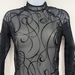 Patrice Catanzaro Sheer Velvet Burnout Mini Dress Sz 10 Mesh Whimsigoth Festival thumbnail 3