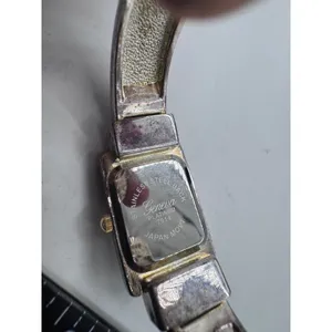 Geneva Platinum‎ Cuff Bracelet Watch Vintage Silver Tone Bangle Japan Movt thumbnail 3