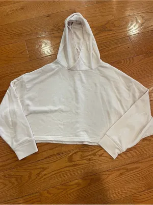 Fabletics Pale Pink Cropped Boxy Hoodie XS Balletcore Athleisure thumbnail 2