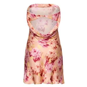 Bec & Bridge Women's Indi Floral‎ Strapless Open Back Mini Dress Peach 4 thumbnail 5