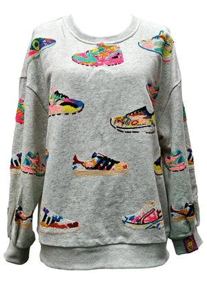 Queen Of Sparkles Sneakers Sweatshirt thumbnail 3