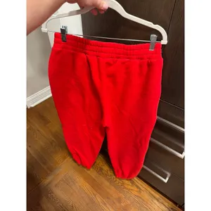 Comfrt red sweatpants women's large thumbnail 4