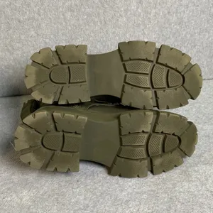 Steve Madden Thora-P Combat Boots Women's Sz 6.5M Olive Green Pouch Lug Sole EUC thumbnail 10