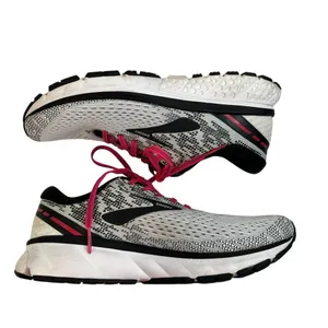 Brooks Ghost 11 Womens‎ 10 Sneakers White Black Pink Running 1202771B192 Shoes thumbnail 2