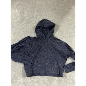 Athleta Navy Printed Farallon Hooded Sweatshirt #572247 Small thumbnail 3