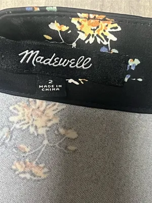 Madewell Marseille Daisies Side Button Satin Midi Skirt Size 2 thumbnail 3
