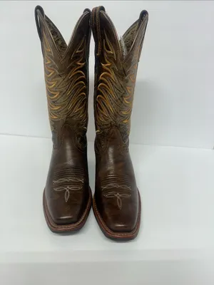 Ariat Brown Leather Embroidered Western Heeled Boots thumbnail 2