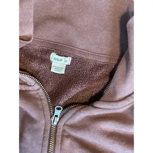 Aerie Brown Quarter Zip Pullover Zip Fleece Shirt. Size Small thumbnail 5