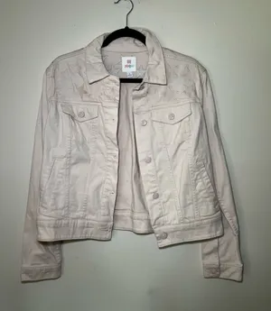 LuLaRoe Pale Pink Star-Detail Denim Jacket thumbnail 1