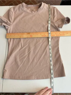 Rhone Modern‎ Ribbed Tee pink XS Women's Short Sleeve Crew Neck Moisture Wicking thumbnail 7