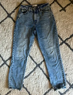 Abercrombie Curve Love Dark Wash Jeans thumbnail 1
