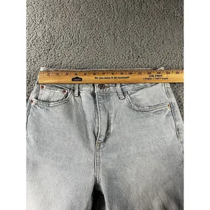 Zara‎ Jeans Women 6 High Rise Straight Leg Distressed Light Wash Denim Pants thumbnail 4