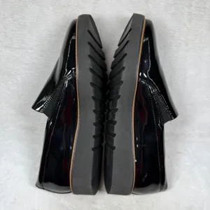 Naturalizer Effie Black Patent Leather Platform Loafers Womens 11W Wide EFFIE thumbnail 8