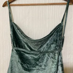 Free People Intimates Velvet Camisole Small Green Cowl Neck NWT thumbnail 4