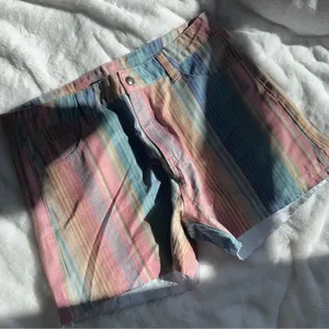 Crazy Train Pastel Serape Denim Shorts XL NWOT Boutique Western thumbnail 2